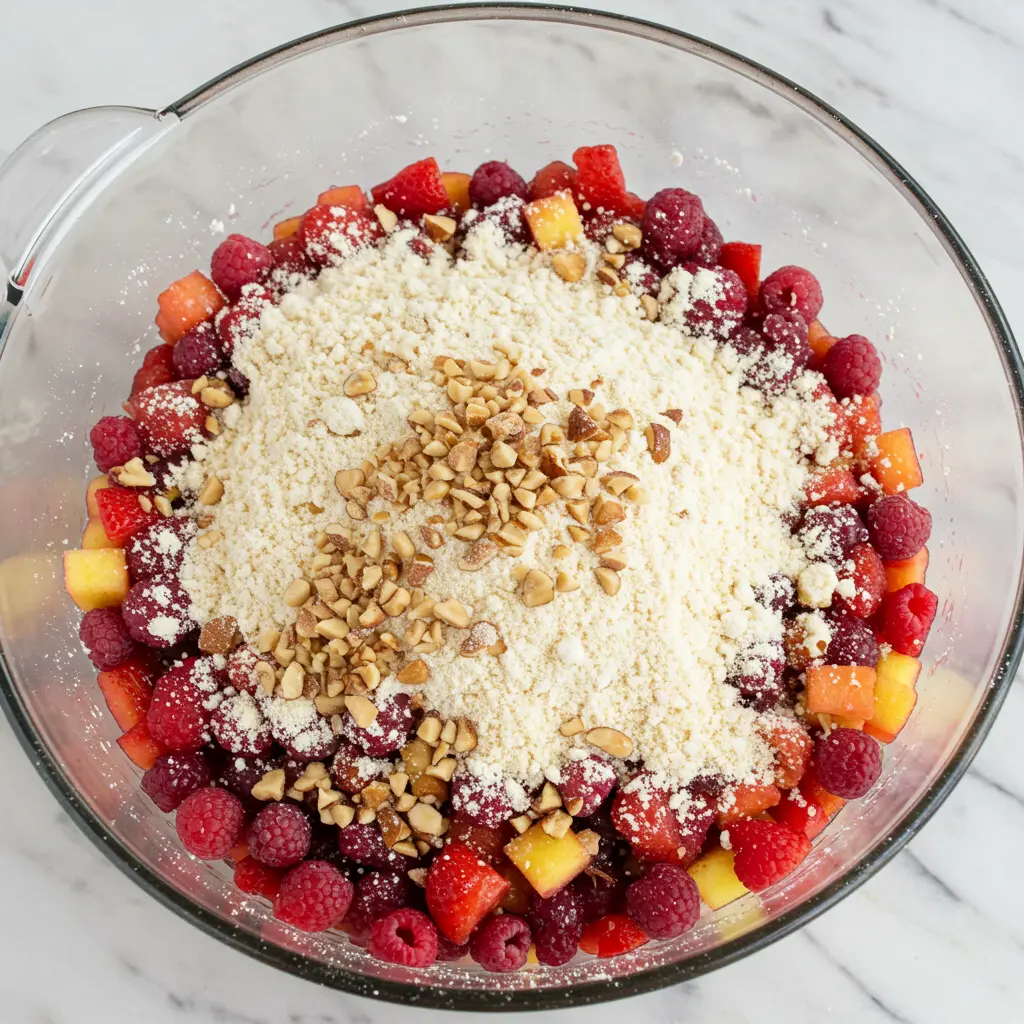 step by step Cherry Pineapple Dump Cake